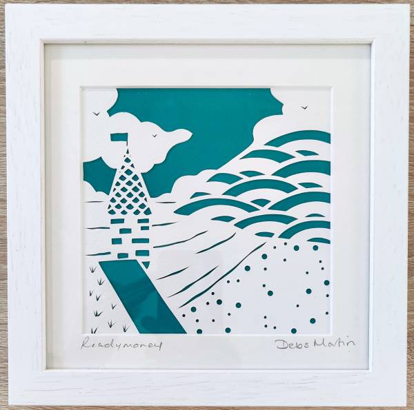- a , Paper Sculpture by Debs Martin, measuring 13 x 13 cm (H x W) framed at 23 x 23 cm £55